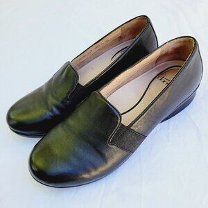 Dansko Women's Addy Black Leather Slip On Shoe - 38 (US 7.5/8)